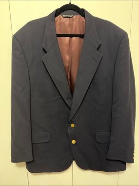 Classic Men's Navy Blazer with Gold Buttons